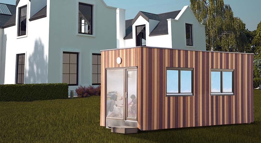 Ein Containerhaus als Homeoffice im eigenen Garten